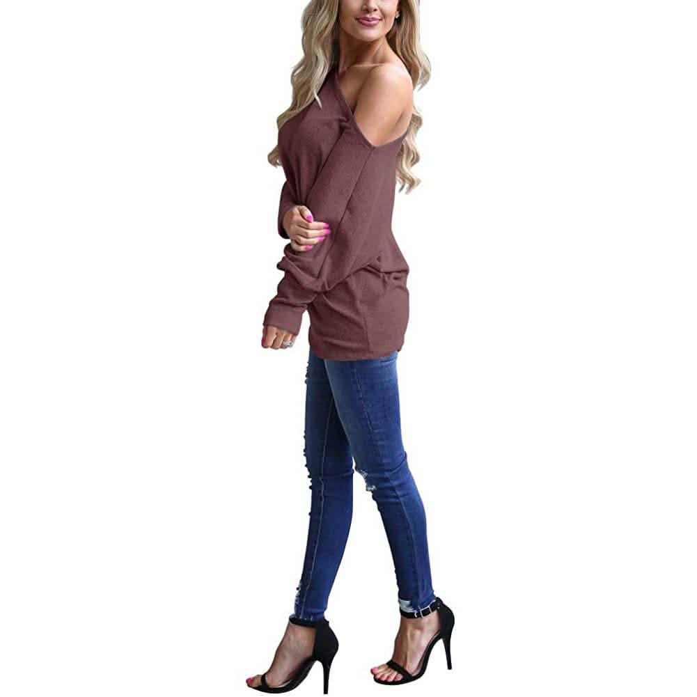Women's Off-Shoulder Long-Sleeved Top
