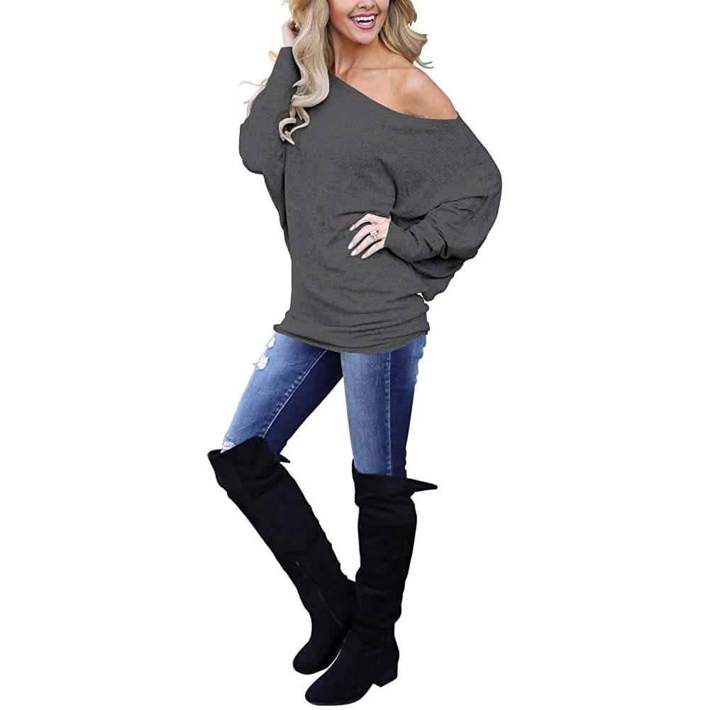 Women's Off-Shoulder Long-Sleeved Top