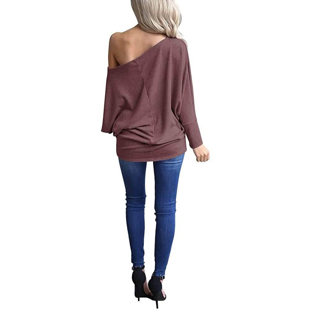 Women's Off-Shoulder Long-Sleeved Top