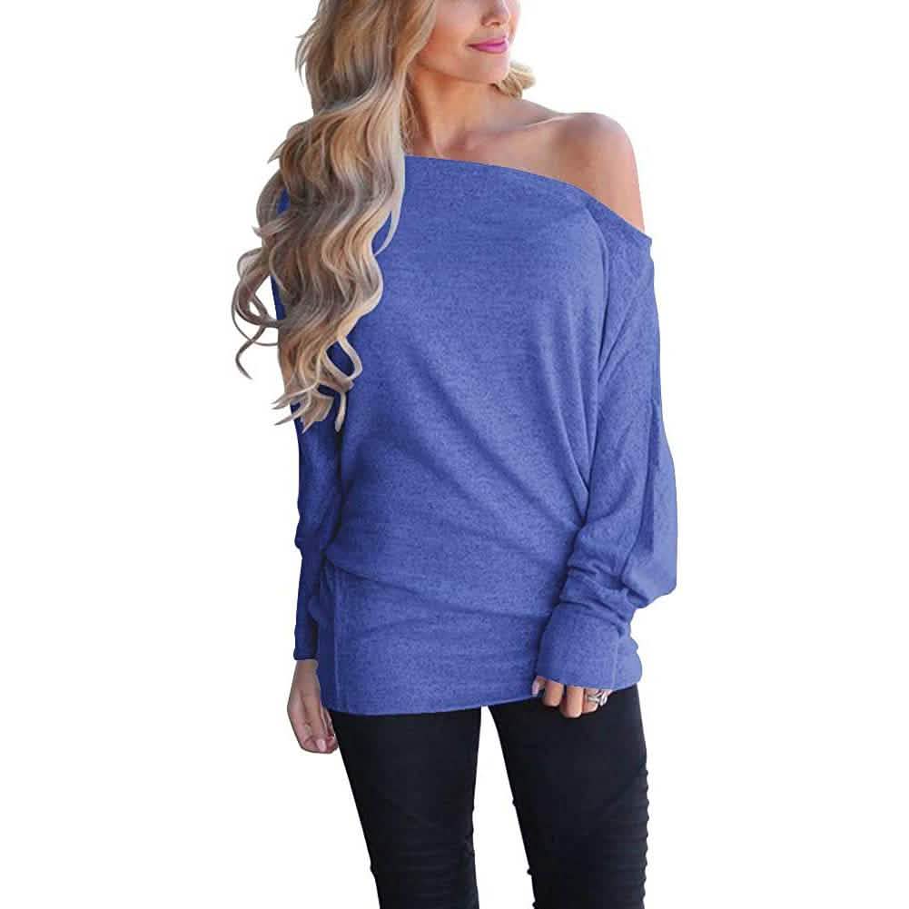 Women's Off-Shoulder Long-Sleeved Top